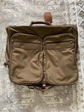 Briggs & Riley Garment Bag Brown Ballistic Nylon Leather